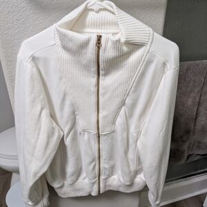 Maurices Cream Bomber Jacket